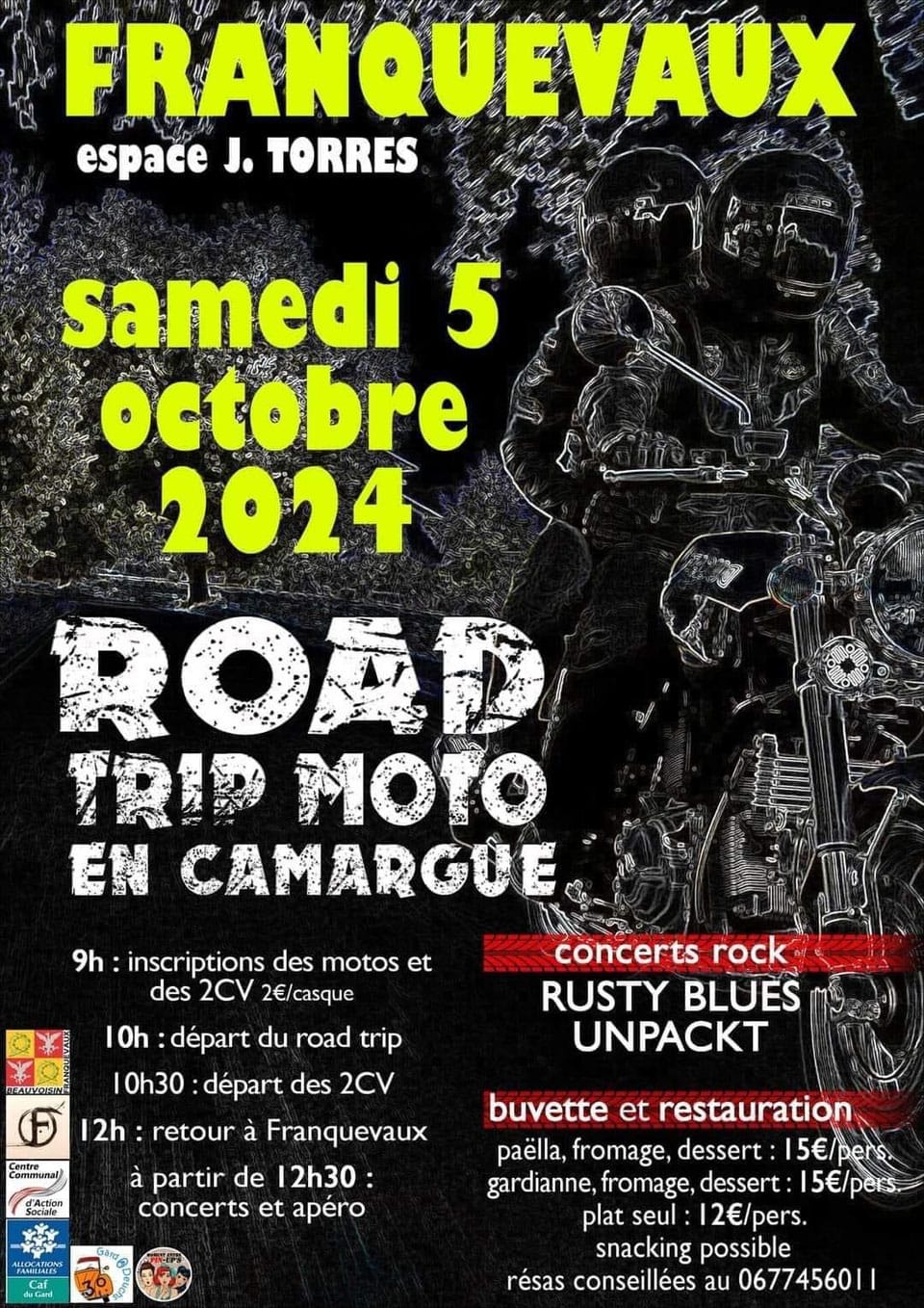 Road trop moto en Camargue -Franquevaux 30640