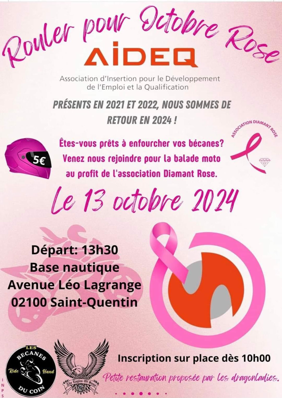 Rouler pour Octobre Rose - Saint-Quentin 02100