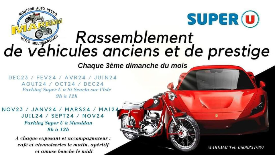 Rassemblement de véhicules anciens et de prestige - Saint-Seurin-sur-l'Isle 33660