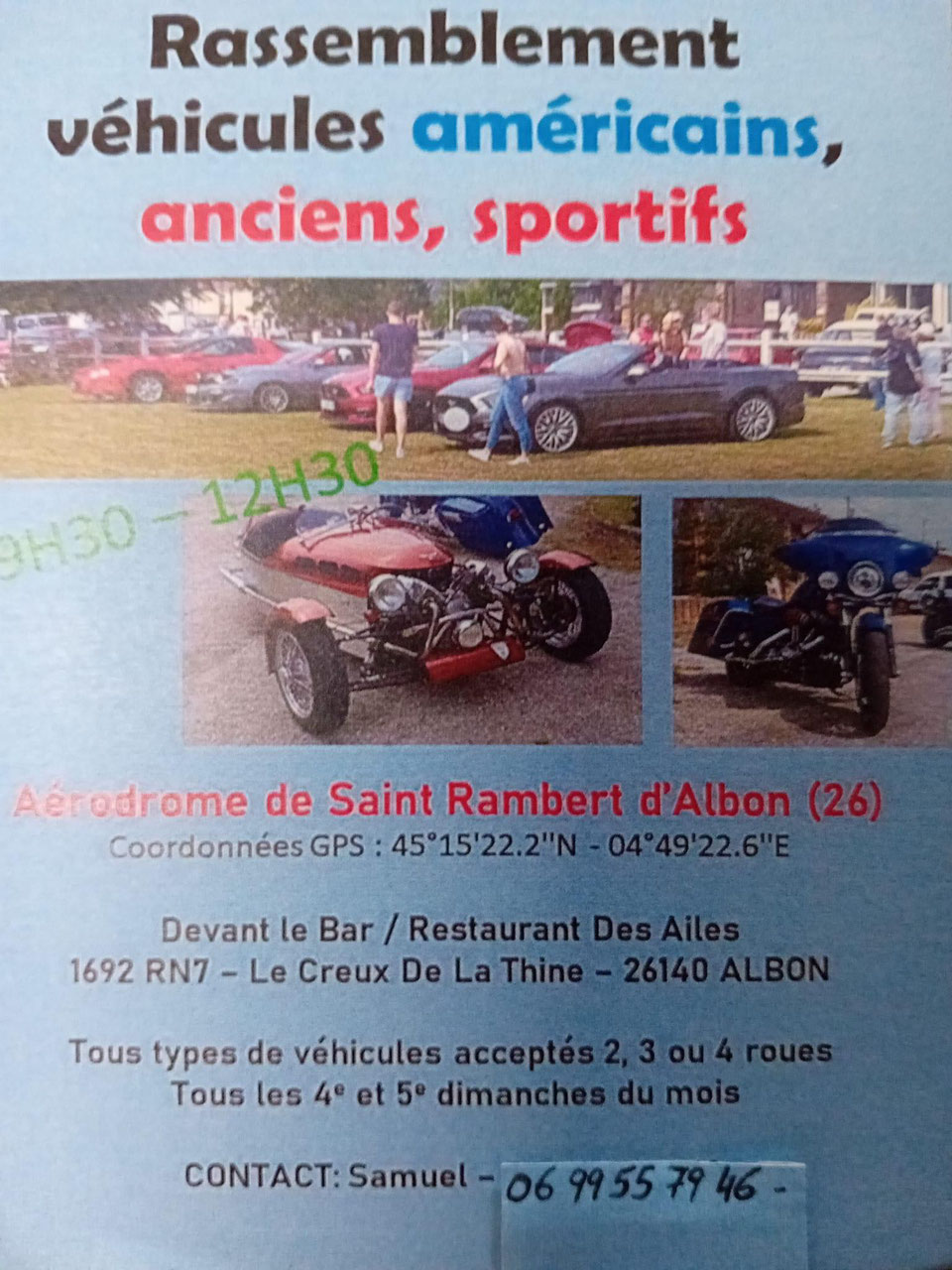 Rassemblement véhicules américains, anciens, sportifs - 26140 ALBON