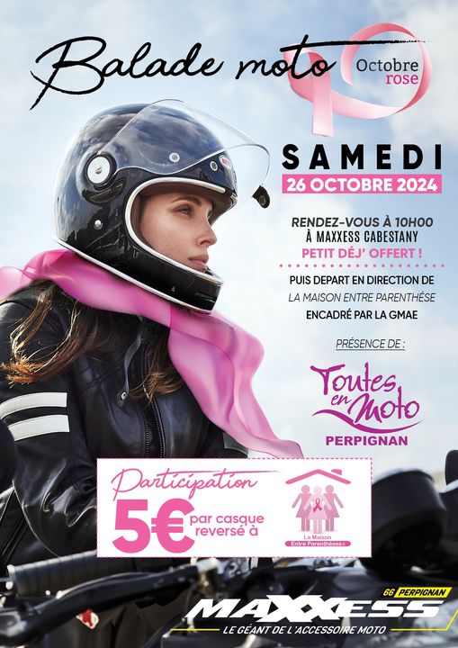 Balade moto Octobre Rose - 66330 Cabestany