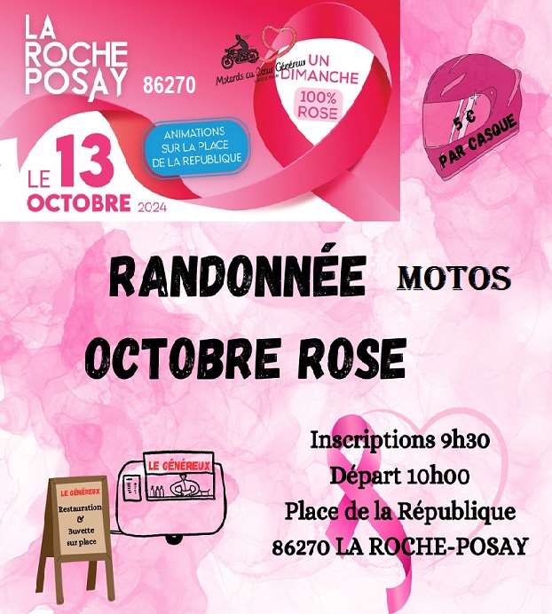 Randonnée Moto Octobre Rose - 86270 La Roche-Posay