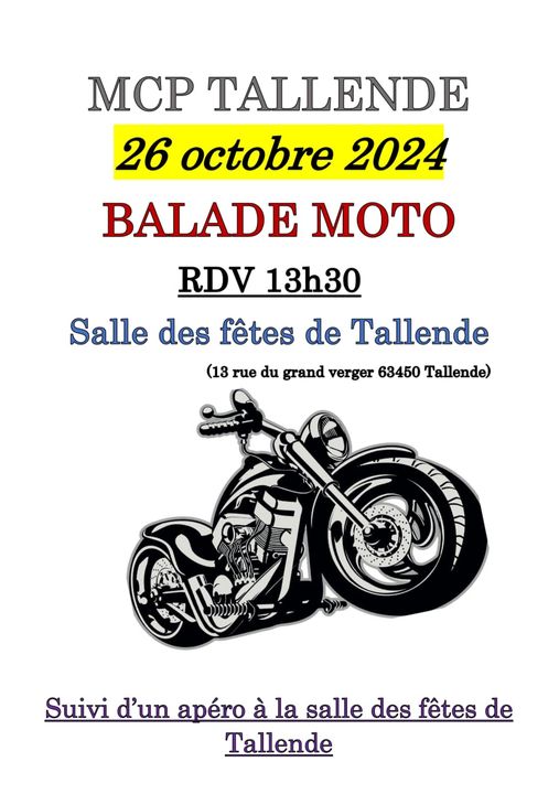 Balade moto - Tallende 63450