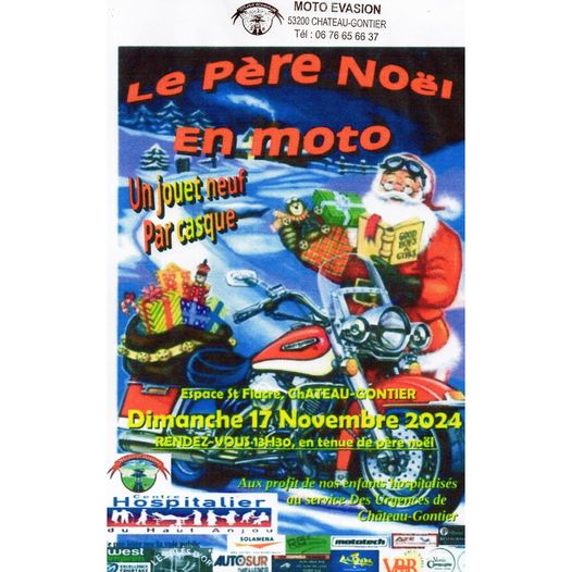 Le Père Noël en moto - 53200 Château-Gontier-sur-Mayenne