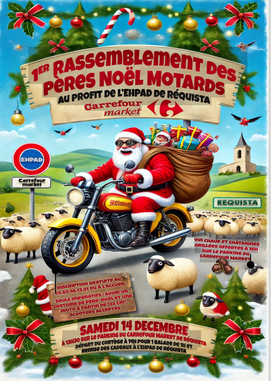 Rassemblement des Pères Noël Motards - 12170 Requista