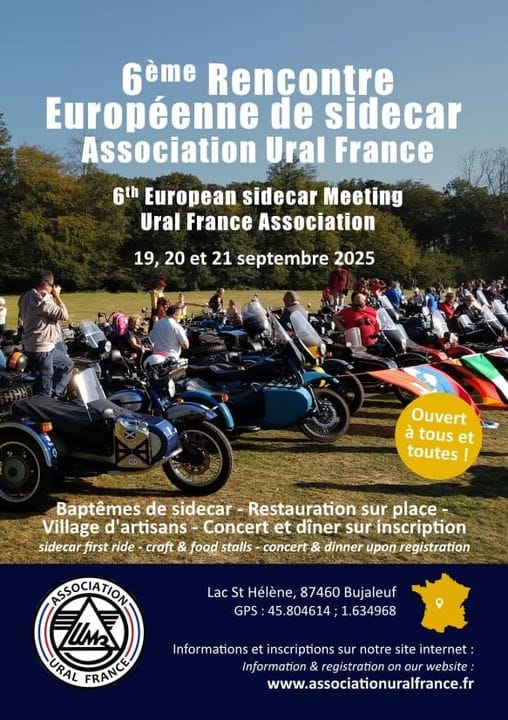 6eme Rencontre Européenne de sidecar Association Ural France - 87460 Bujaleuf