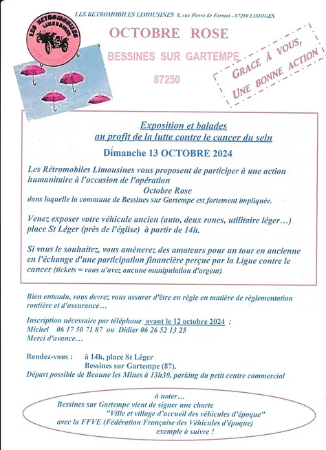 Octobre Rose - Bessines-sur-Gartempe 87250