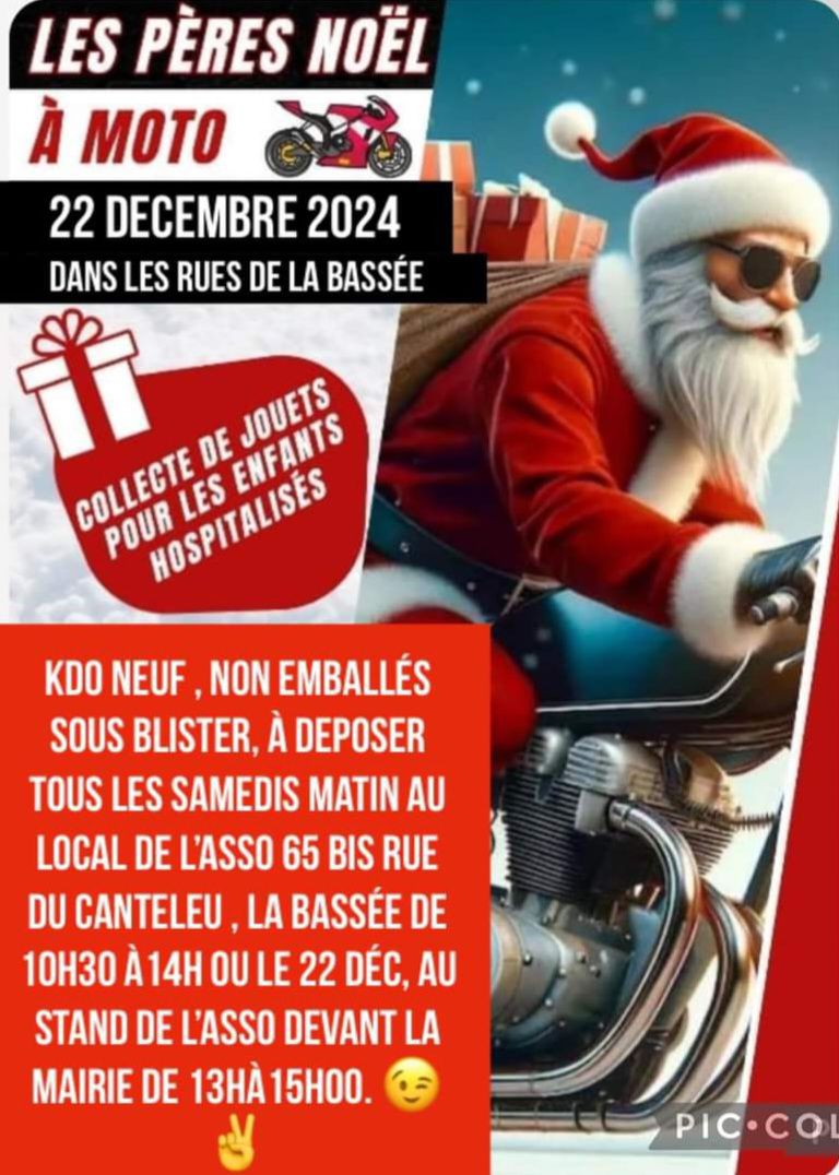 Les pères Noël à moto - La Bassée 59480