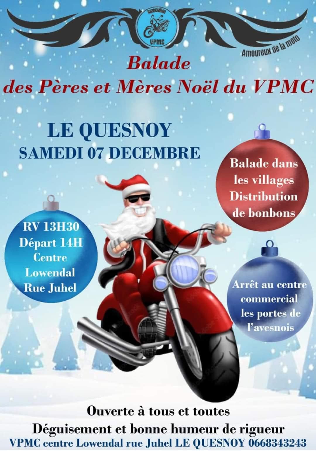 Balade des Pères et Mères Noël du VPMC - 59530 Le Quesnoy