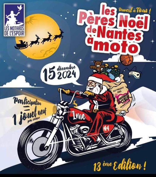 Les Pères Noël de Nantes à moto - Nantes 44300