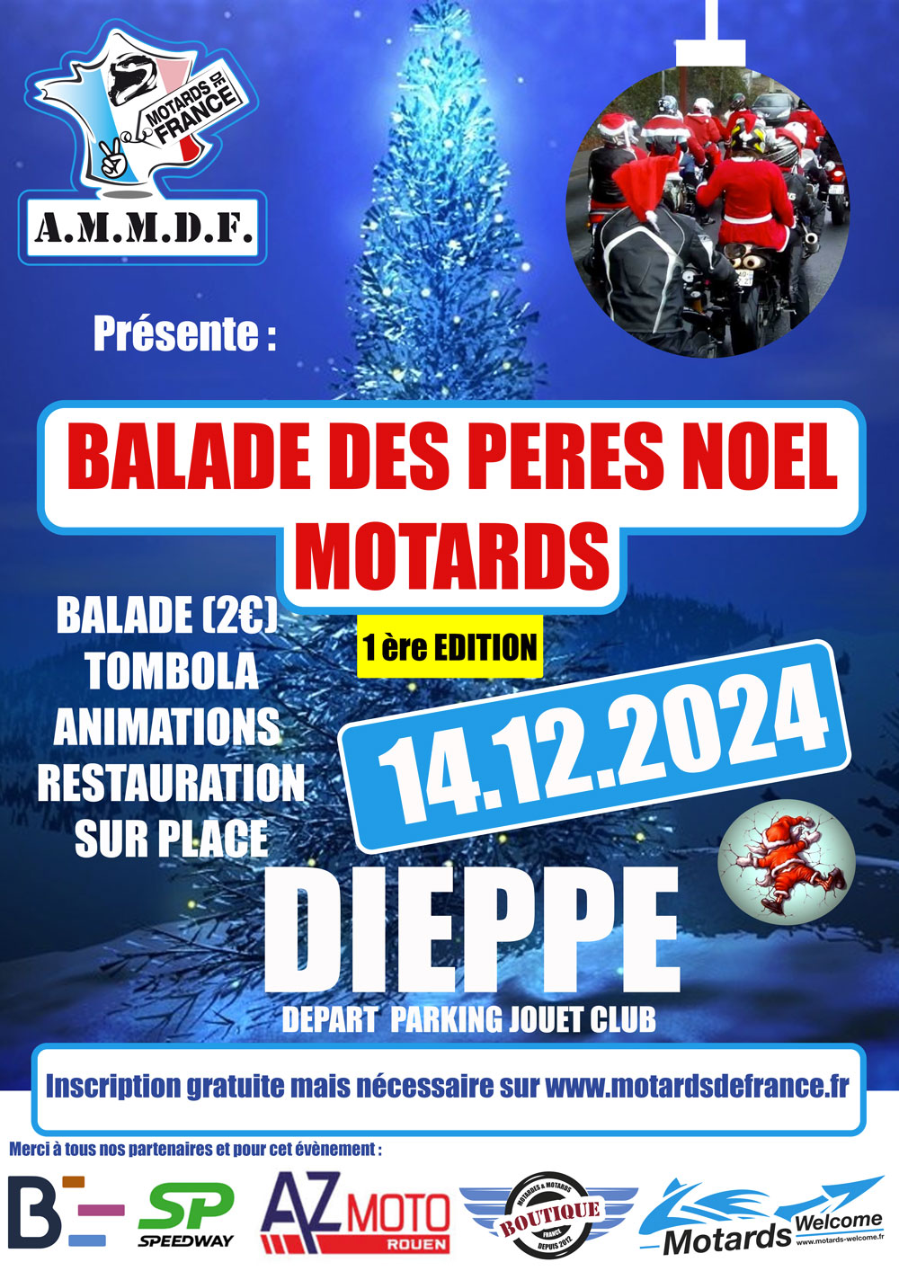 BALADE DES PERES NOEL MOTARDS - 76200 Dieppe