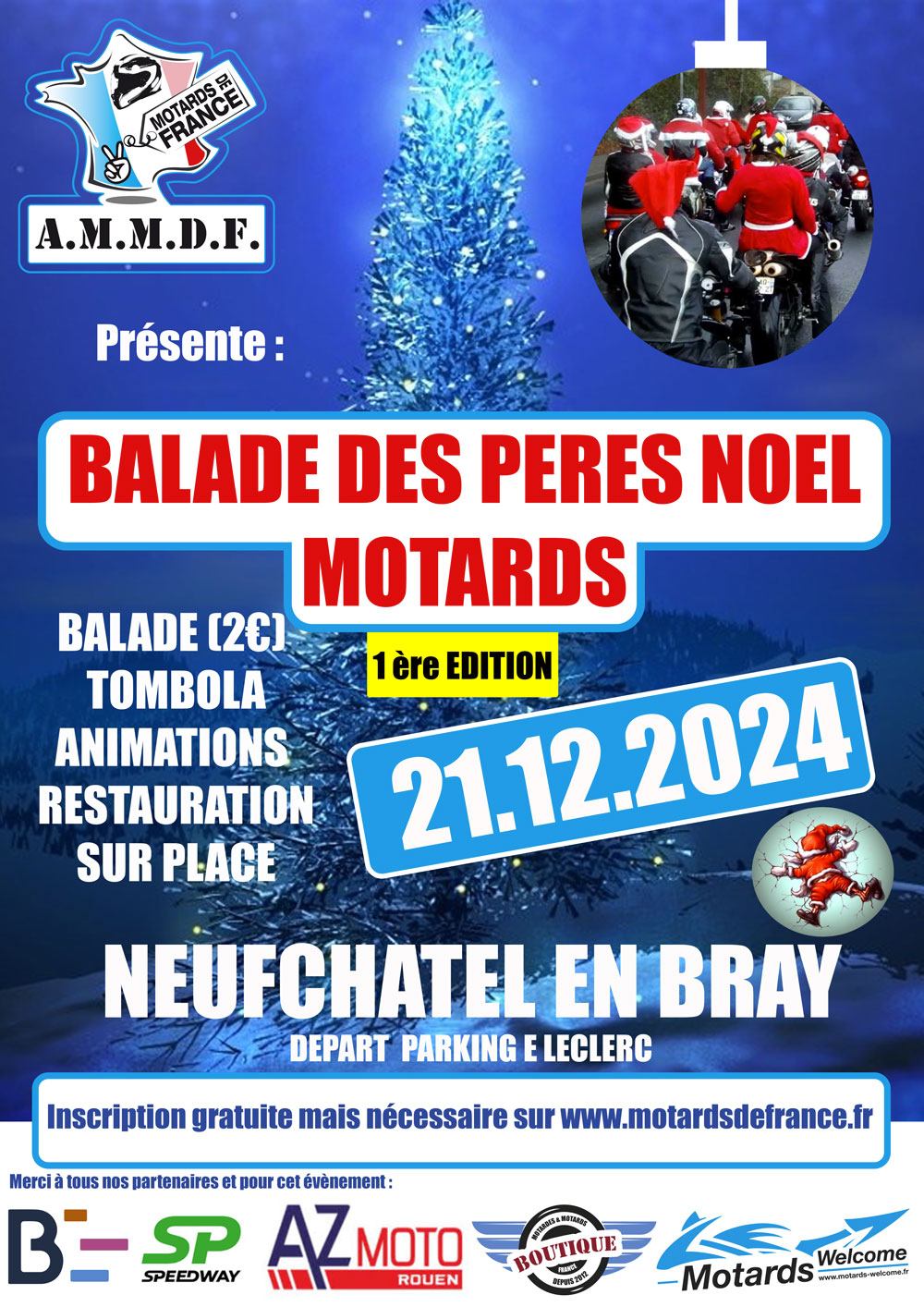 BALADE DES PERES NOEL MOTARDS - Neufchâtel-en-Bray 76270