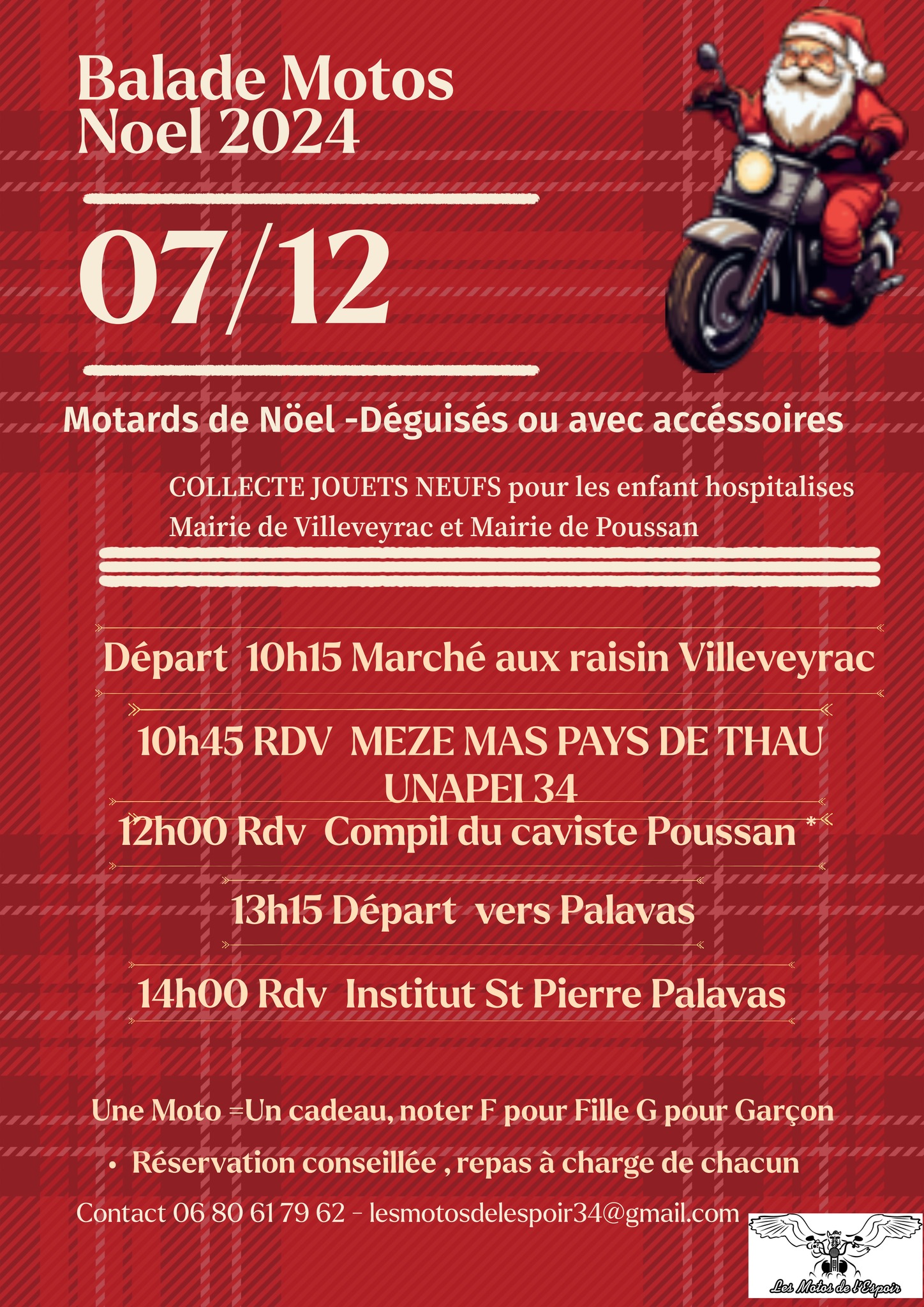 Balade Motos Noël 2024 - Villeveyrac 34560