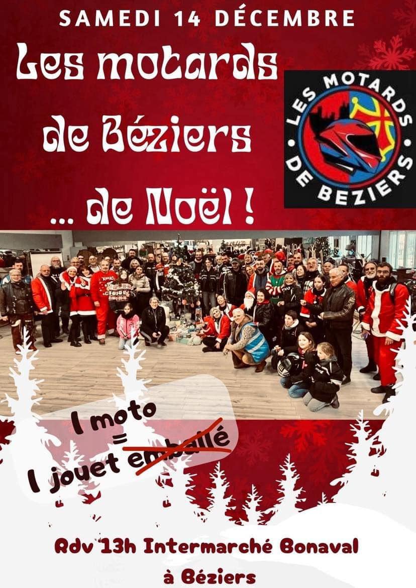 Les motards de Béziers de Noël - Béziers 34500