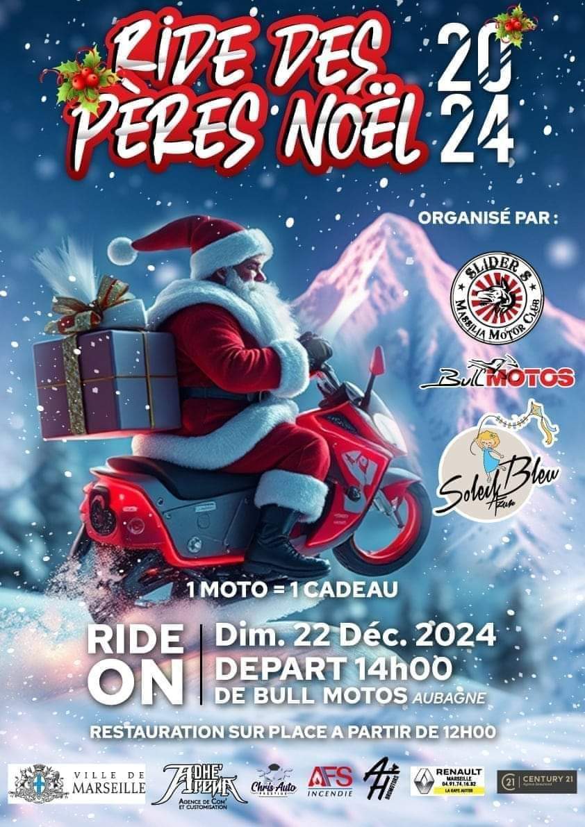 Ride des pères Noël - 13400 Aubagne