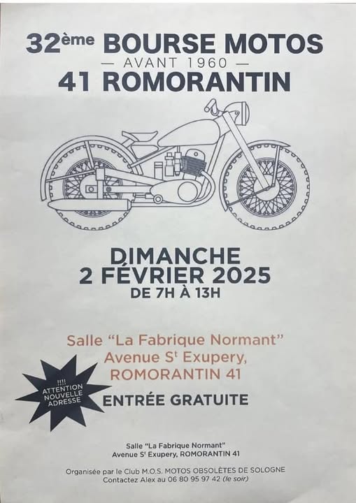 32ème BOURSE MOTOS - 41200 Romorantin-Lanthenay