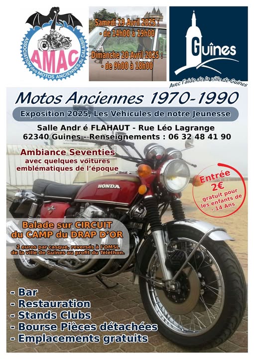 motos Anciennes 1970-1990 - 62340 Guines