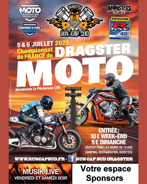 Championnat de France de dragster moto - Le Pêchereau 36200