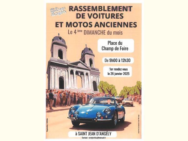 RASSEMBLEMENT DE VOITURES ET MOTOS ANCIENNES - Saint-Jean-d'Angély 17400